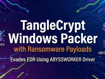 Fidye Yazılımı Yüklerine Sahip TangleCrypt Windows Packer, ABYSSWORKER Sürücüsünü Kullanarak EDR’den Kaçıyor